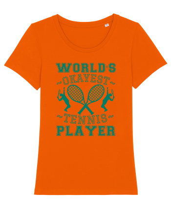 World'S Okayest Tennis Player Bright Orange