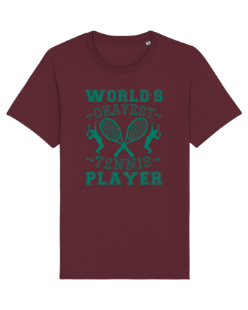 World'S Okayest Tennis Player Burgundy