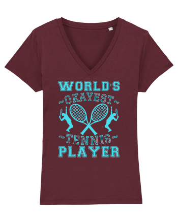 World'S Okayest Tennis Player Burgundy
