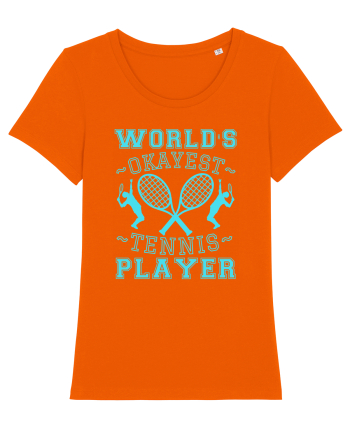 World'S Okayest Tennis Player Bright Orange