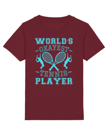 World'S Okayest Tennis Player Burgundy