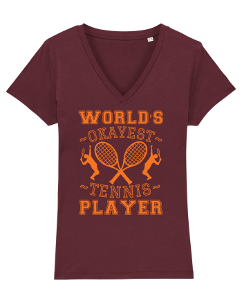 World'S Okayest Tennis Player Burgundy