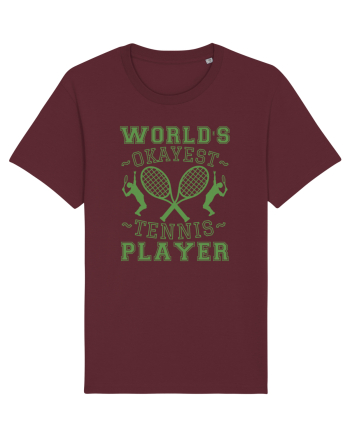 World'S Okayest Tennis Player Burgundy