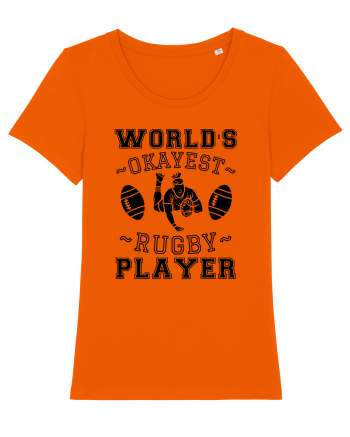 World'S Okayest Rugby Player Bright Orange