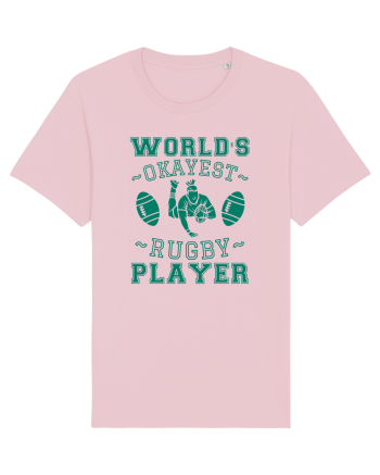 World'S Okayest Rugby Player Cotton Pink