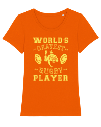 World'S Okayest Rugby Player Bright Orange