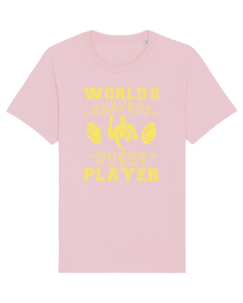 World'S Okayest Rugby Player Cotton Pink