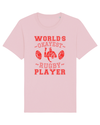 World'S Okayest Rugby Player Cotton Pink