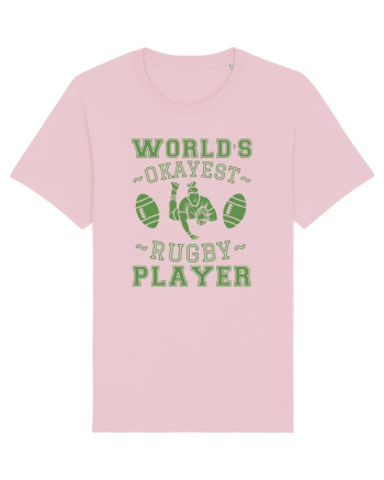 World'S Okayest Rugby Player Cotton Pink