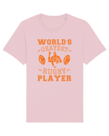 World'S Okayest Rugby Player Cotton Pink