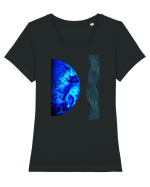 Blue Planet Tricou mânecă scurtă guler larg fitted Damă Expresser