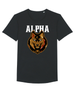Alpha Wolf Tricou mânecă scurtă guler larg Bărbat Skater