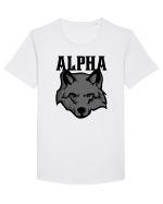 Alpha Wolf Tricou mânecă scurtă guler larg Bărbat Skater