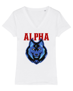 Alpha Wolf Tricou mânecă scurtă guler V Damă Evoker