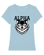 Alpha Wolf Tricou mânecă scurtă guler larg fitted Damă Expresser