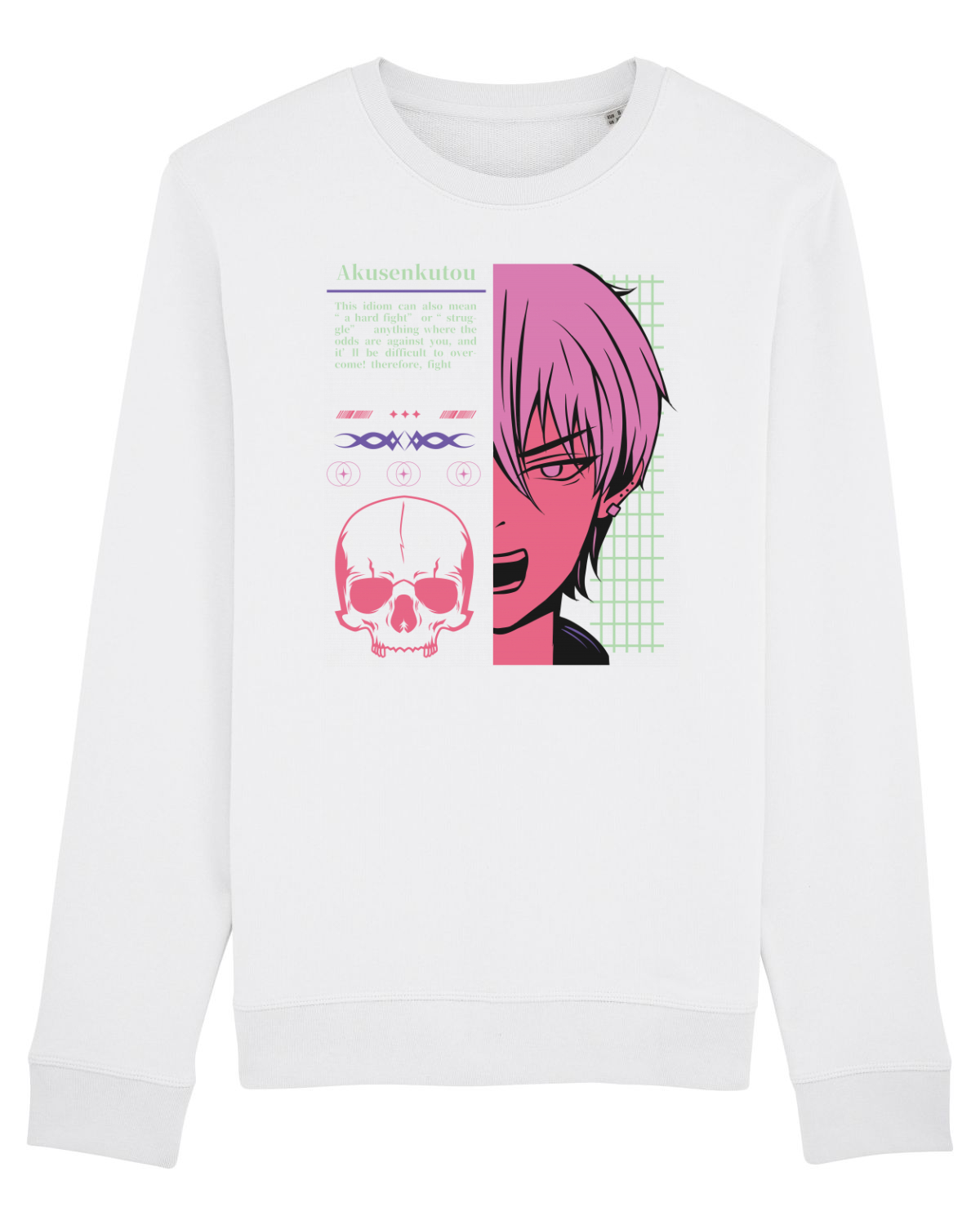 Bluză mânecă lungă Unisex Rise White