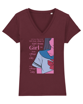 Girl from Village Burgundy