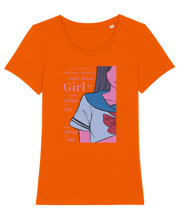 Girl from Village Bright Orange