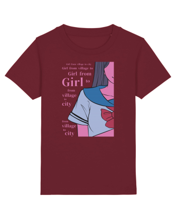 Girl from Village Burgundy