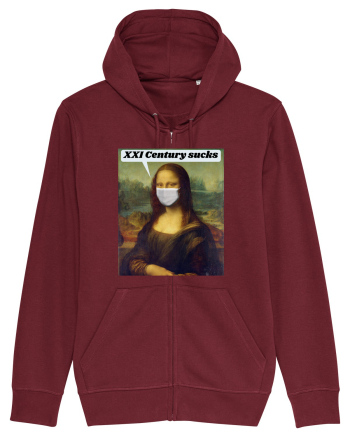Funny Mona Lisa Burgundy