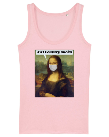 Funny Mona Lisa Cotton Pink