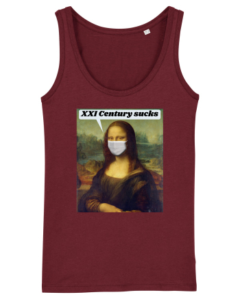 Funny Mona Lisa Burgundy