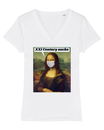 Funny Mona Lisa White
