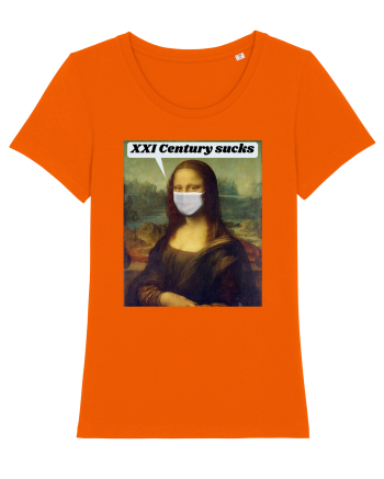 Funny Mona Lisa Bright Orange
