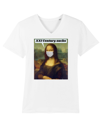 Funny Mona Lisa White