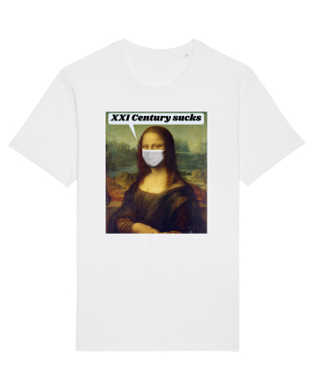 Funny Mona Lisa White