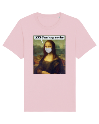 Funny Mona Lisa Cotton Pink