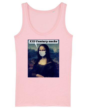 Funny Mona Lisa Cotton Pink