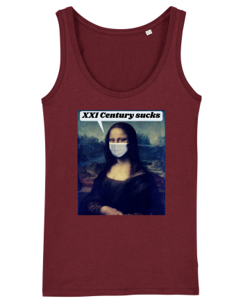 Funny Mona Lisa Burgundy