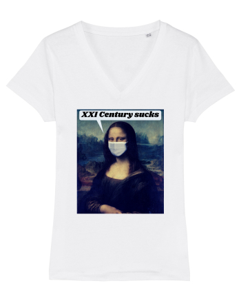 Funny Mona Lisa White