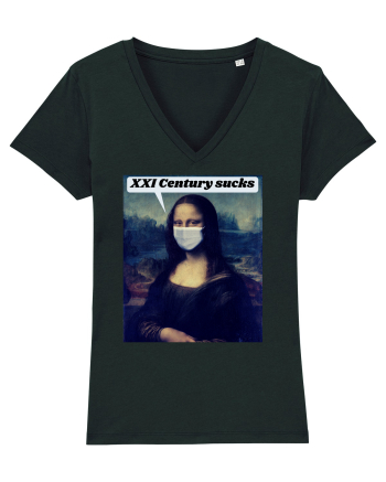 Funny Mona Lisa Black