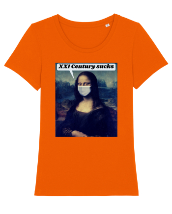 Funny Mona Lisa Bright Orange
