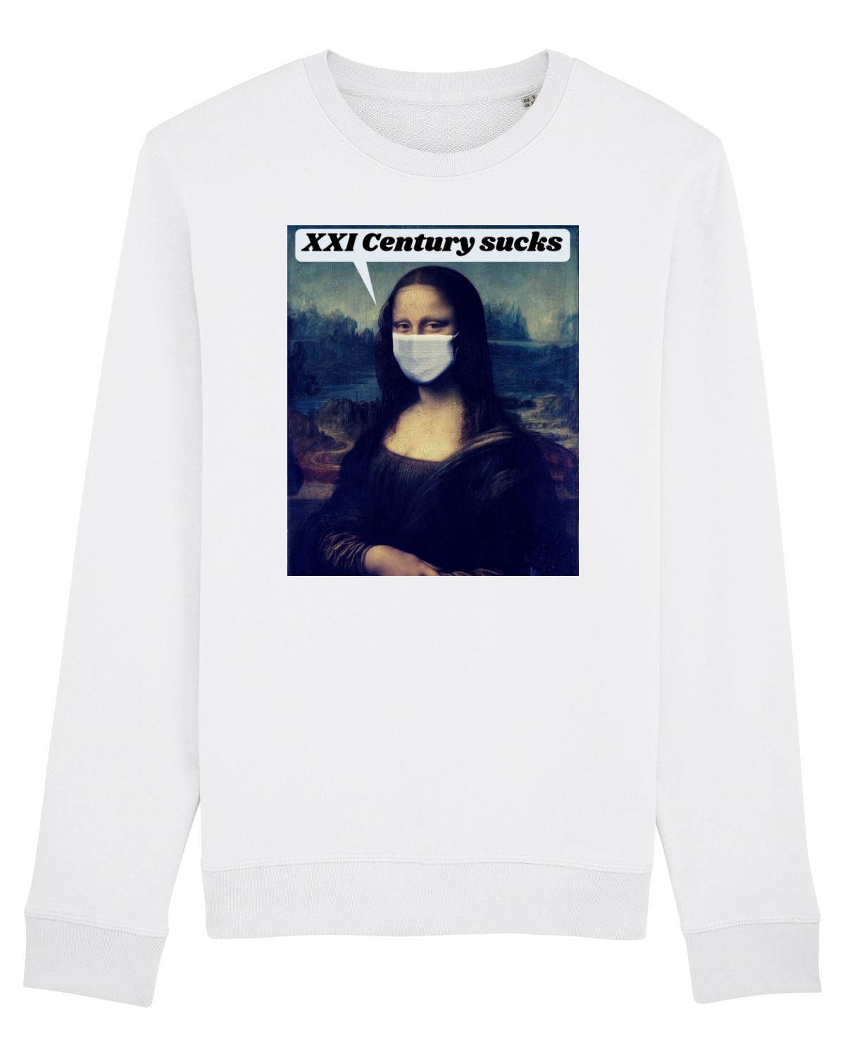 Bluză mânecă lungă Unisex Rise White