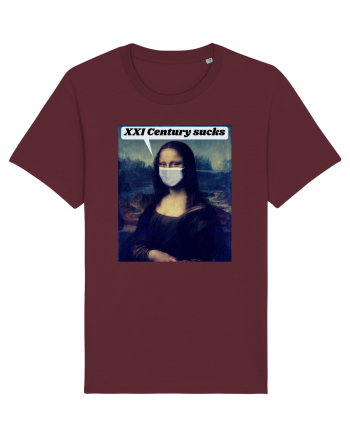 Funny Mona Lisa Burgundy