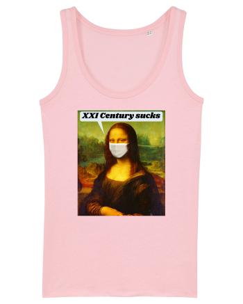 Funny Mona Lisa Cotton Pink