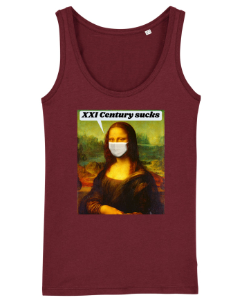 Funny Mona Lisa Burgundy