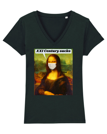 Funny Mona Lisa Black