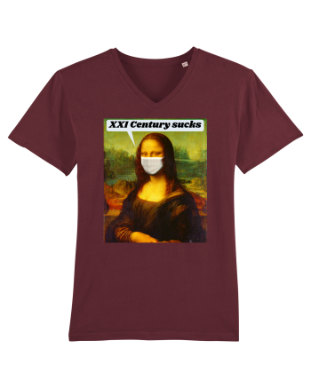 Funny Mona Lisa Burgundy