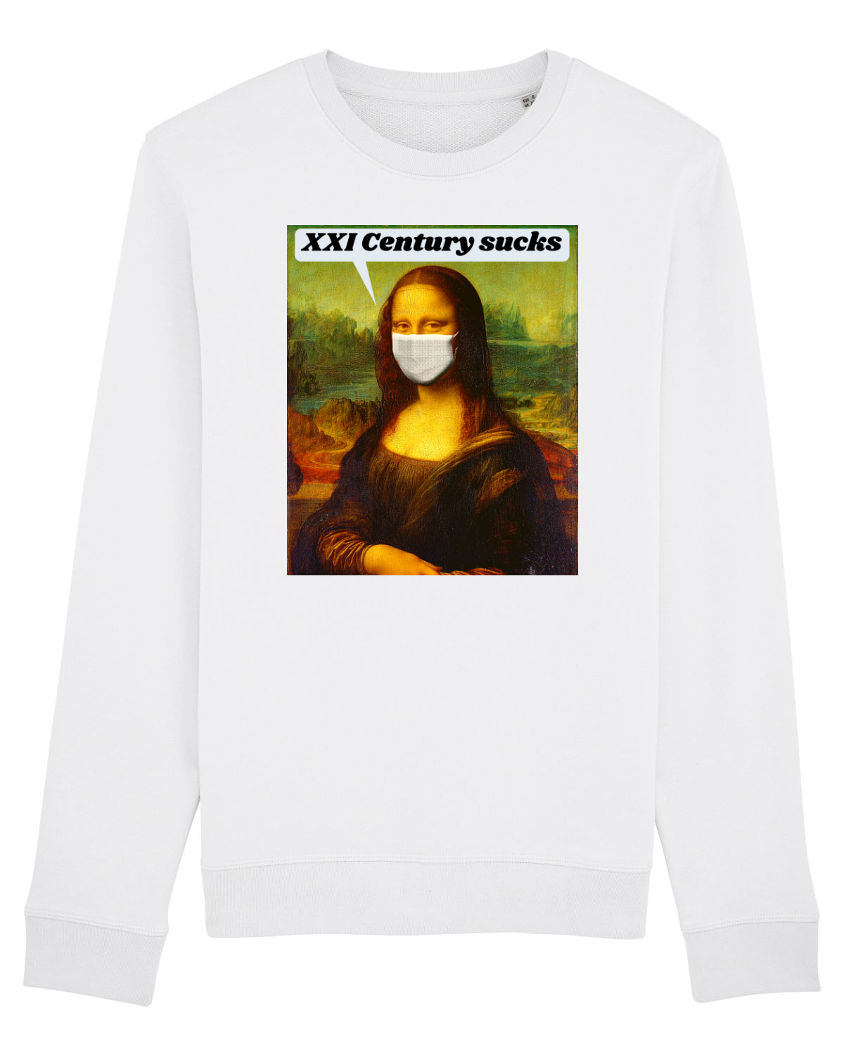 Bluză mânecă lungă Unisex Rise White