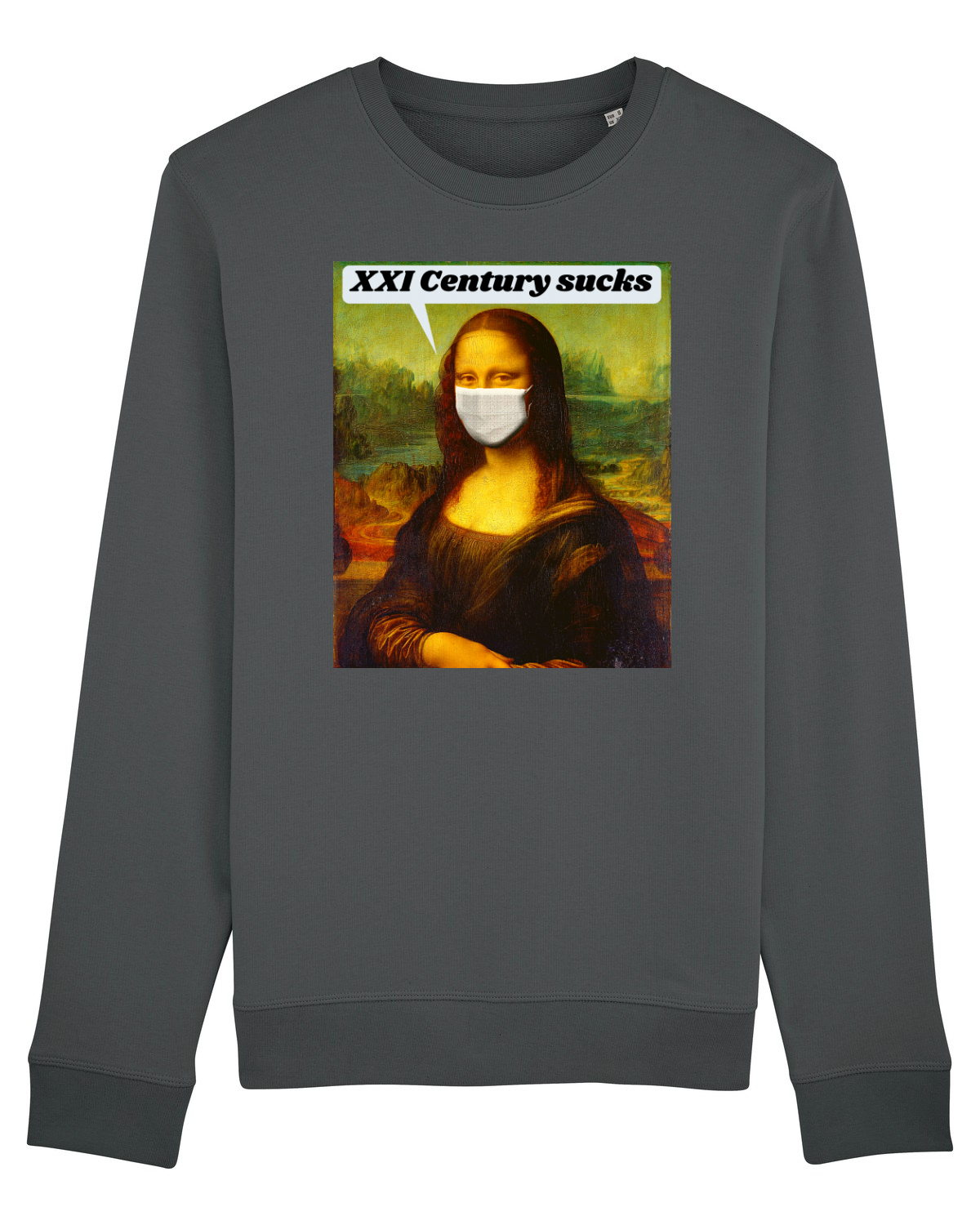 Bluză mânecă lungă Unisex Rise Anthracite