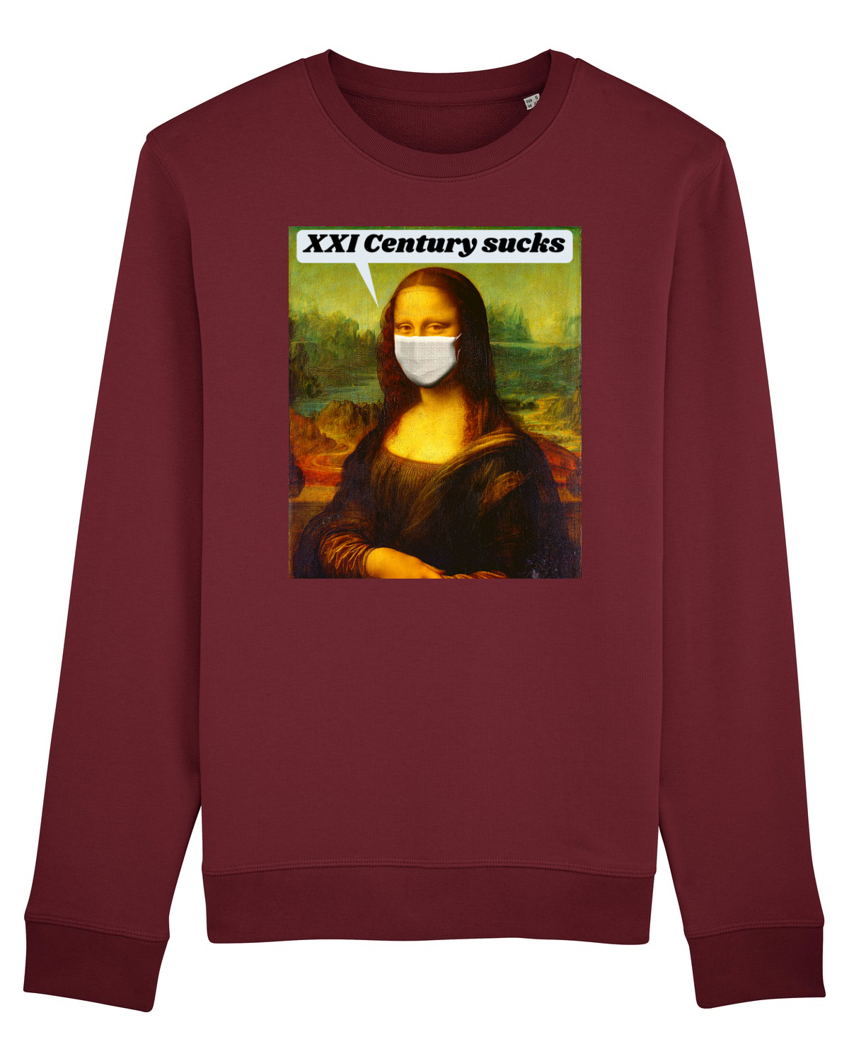 Bluză mânecă lungă Unisex Rise Burgundy