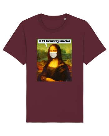 Funny Mona Lisa Burgundy