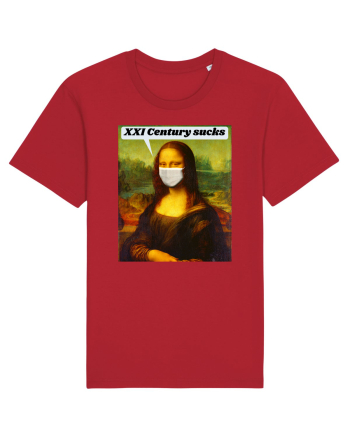 Funny Mona Lisa Red