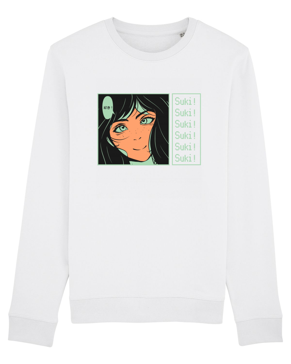 Bluză mânecă lungă Unisex Rise White
