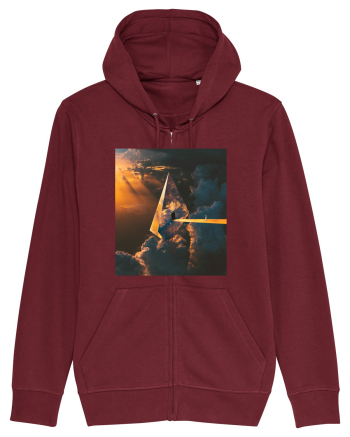 Astronaut Leaving Earth Burgundy