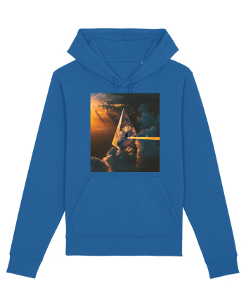 Astronaut Leaving Earth Royal Blue
